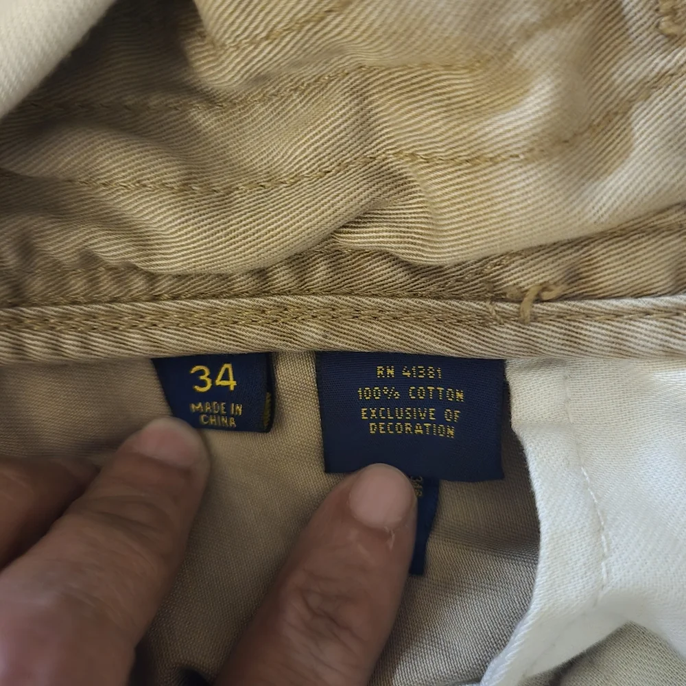 Polo RL Tan Shorts Size 34x10